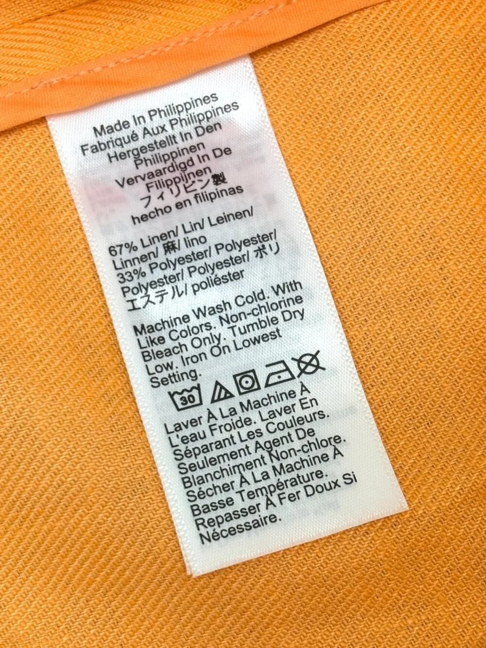 J. CrewStretch Linen-Blend Midi Pencil Skirt in Orange, Size 4